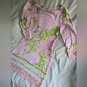 Lilly Pulitzer - Pink and Green Patterned Dress